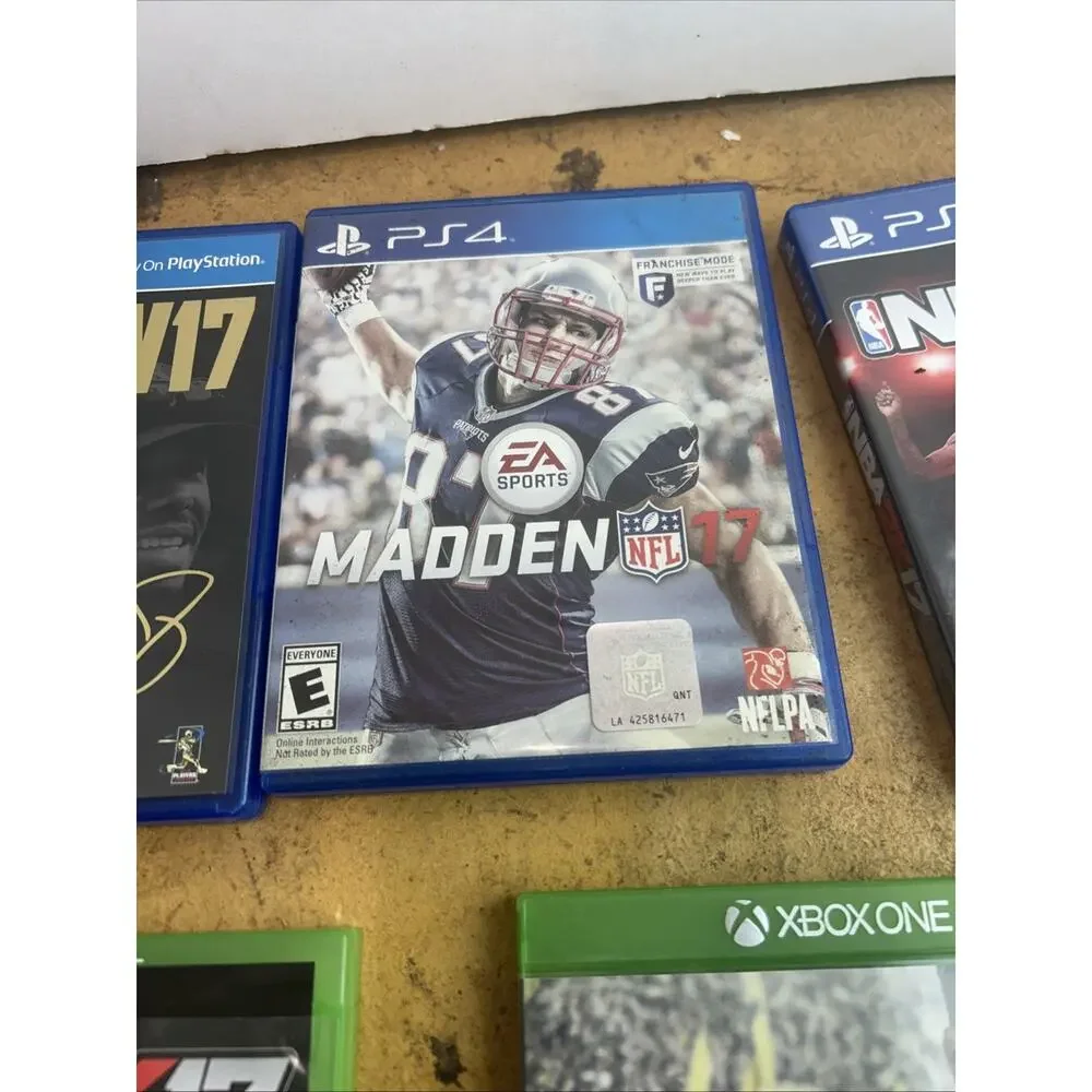 5 Game Bundle Lot PS4 Xbox One NBA 2k Madden FIFA MLB The Show 17